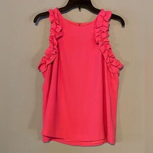 Ruffled Pink Sleeveless Top